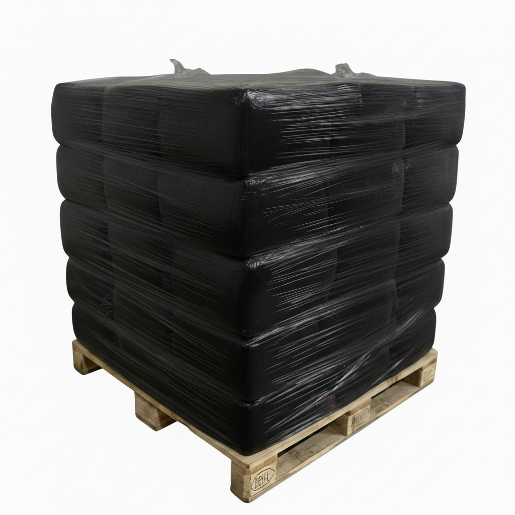 300 kg Industrieputzlappen Trikot dark schwarz, 30 Presswürfel á 10 kg