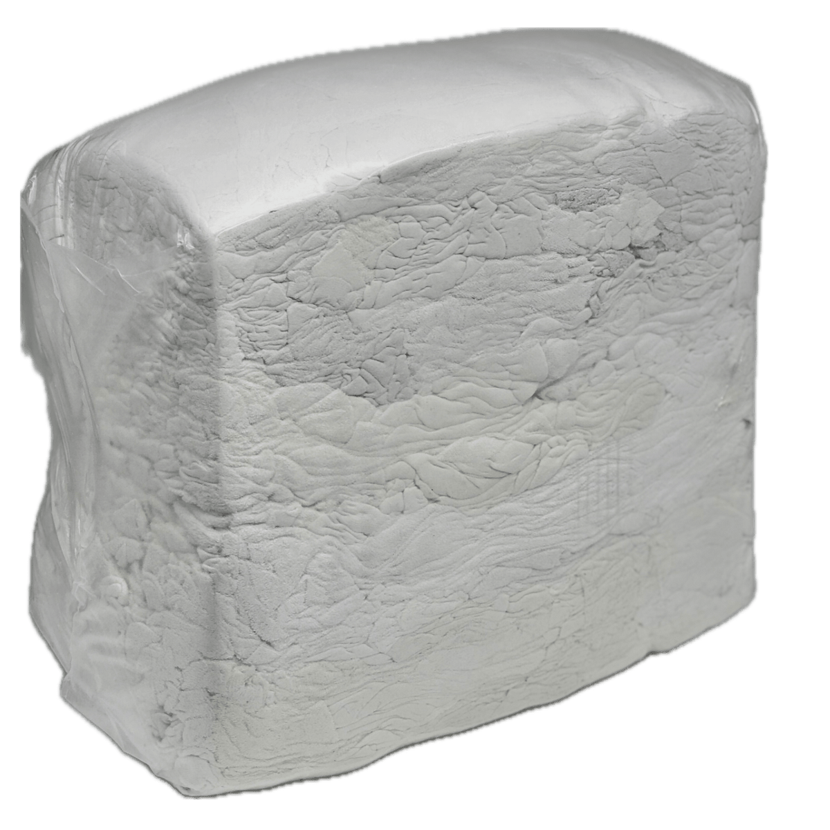 Weiße Flanell-Industrieputzlappen aus Bettwäsche, weich & saugstark, 10 kg Vorteilspack für Großabnehmer.