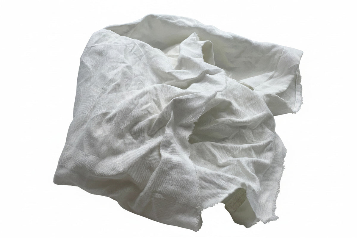 Kattun Weiß: Universelle Industrieputzlappen aus fester Baumwolle für Werkstatt & Maschinenbau.