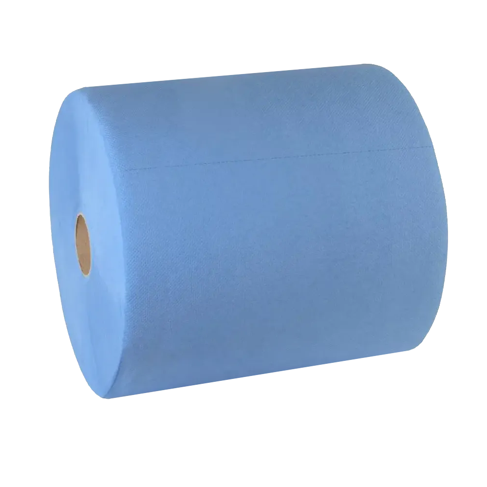 2-lagige blaue Industriepapierrolle Putzpapier für Werkstatt, Industrie und Tankstellen.