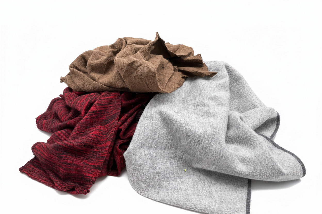 Trikot-Stoff Putzlappen: Farblich sortierte Industriewaren aus weicher Baumwoll-Trikot-Mischung.